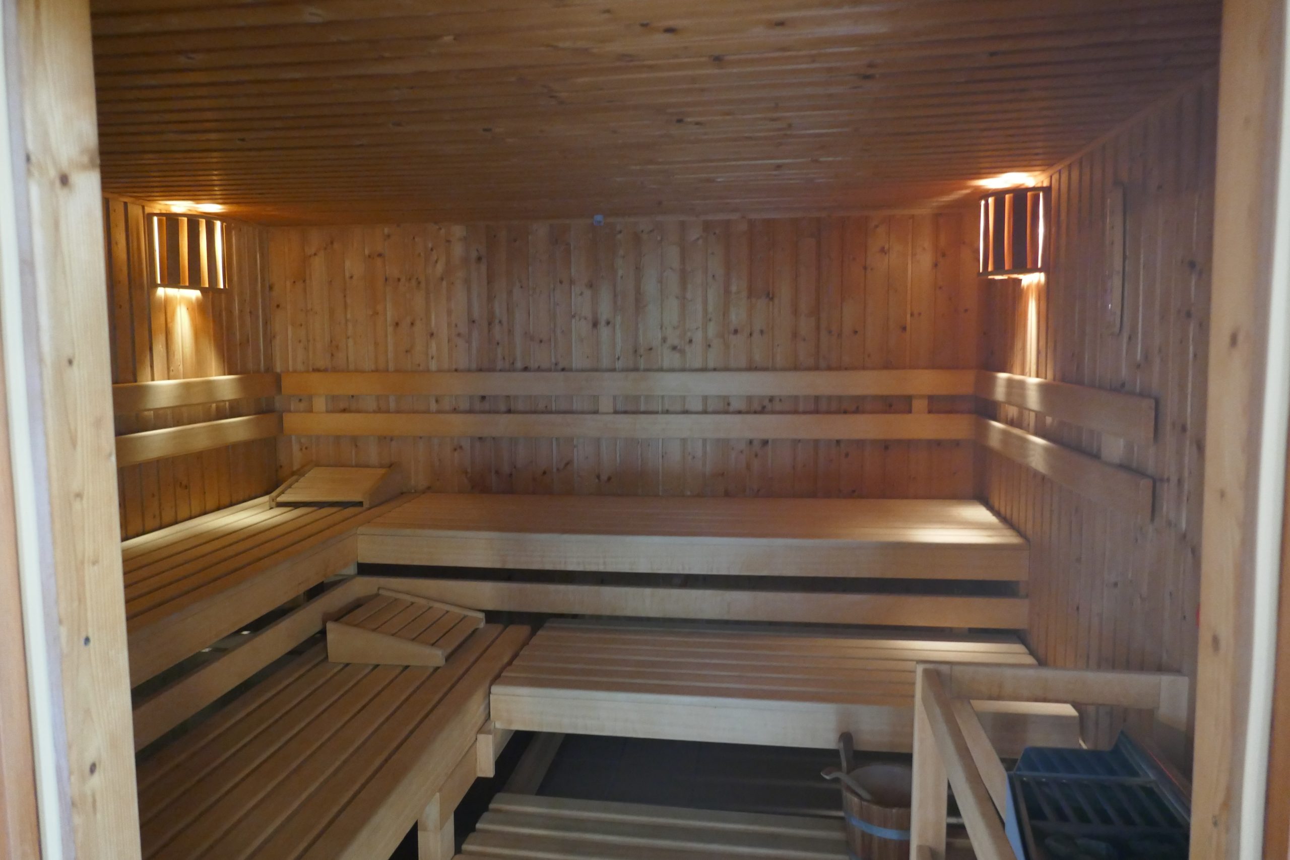 Innenansicht der finnischen Sauna